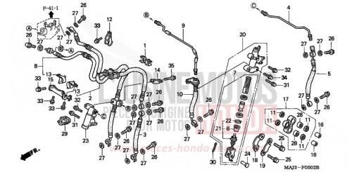 FR. BRAKE MASTER CYLINDER (ST1100AT/AV/AW) ST1100AV de 1997